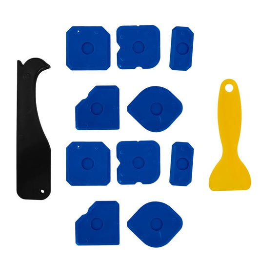12 Pcs Silicone Caulking Tool Kit, Reusable Sealant Finishing and Removal Tools for Bathroom, Kitchen, Window, Floor