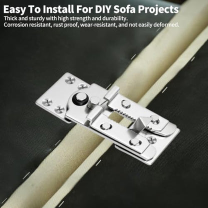 HOWDIA Sectional Couch Connectors - Heavy Duty Alligator Clamps Joint Clips for Modular Furniture | 135mm Length| 2-Pack | Sturdy Metal Construction for Secure Sofa Connections - size: 135 MM