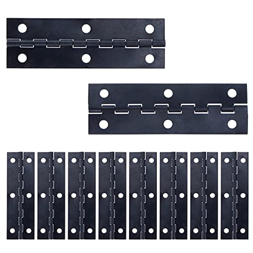 T Tulead 10Pcs Black NarrowHinge Iron Cabinet Hinges 2.95"x0.9" - style: Black, 2.95"x0.9", 10PCS