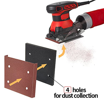 6 Pack Black Foam Sander Pad Replacement