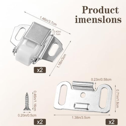 2 Pack Mailbox Replacement Roller Catch Assembly with Screws