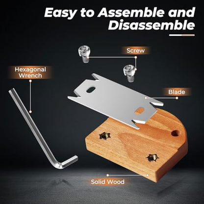Edge Banding Trimmer for Woodworking & 2PCS Replacement Blades - size: 1 Trimmer with 2 Replacement Blades