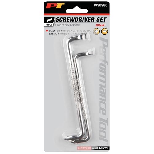 Performance Tool W30980 2-Piece Right Angle Offset Screwdriver Set - size: Offset Screwdriver Set (2pc)