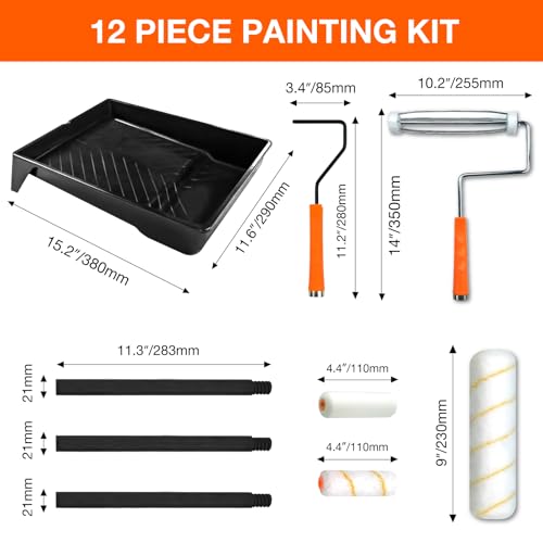 Foam Roller with 12 Painting Kit