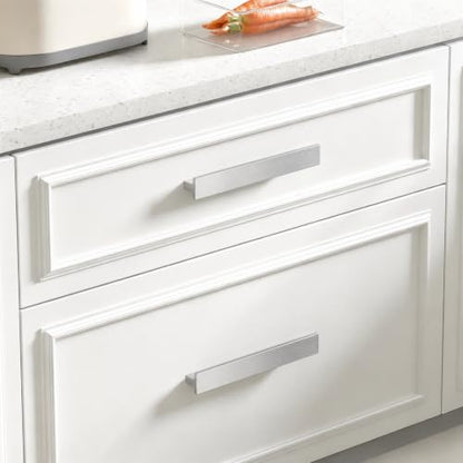 Goldenwarm 10 Pack 6-5/16" Brushed Nickel Cabinet Pulls Drawer Handles - color: Brushed Nickel, size: 6-5/16in Hole Centers