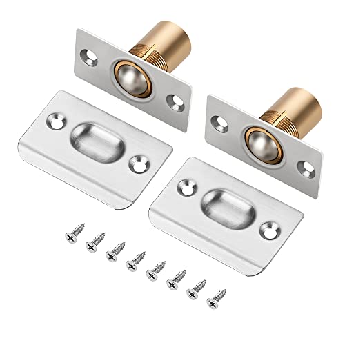 Ravinte Silver Door Ball Catch, Closet Door Latch Adjustable, 2 Pack - color: Silver
