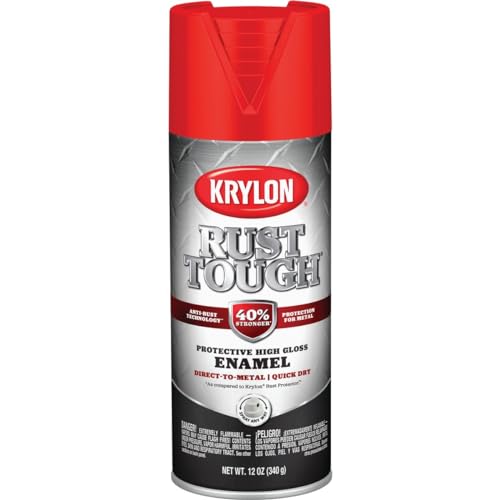 Krylon K06900600 Rust Protector and Preventative Enamels Gloss, Classic Red, 12 oz. - color: Classic Red, style: Gloss