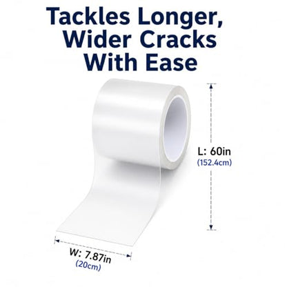 Self-Adhesive Bathtub Repair Kit & Vinyl Siding Patch Kit for Tub Crack, Hole, Wall Repair. Waterproof Shower Wall Cover & Plastic Bathtub Wall Solution, White Bathroom&Tub Repair Kit with Patch