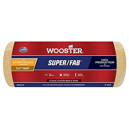 Wooster Brush R243-9 Super/Fab Roller Cover, 1-1/4-Inch Nap, 9-Inch - size: 9 Inch