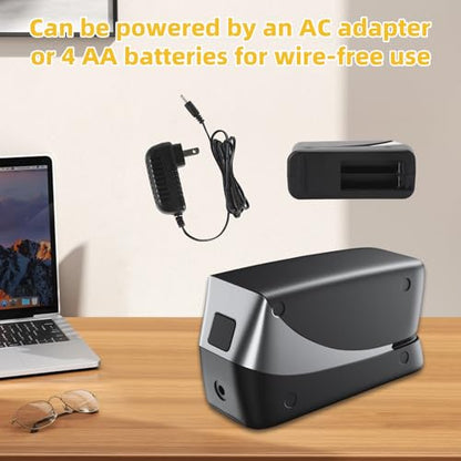 Electric Stapler, 25 Sheet, Include 2000 Staples and 1 Remover, Jam Free, Professional and Home Office Stapler，Battery not Included，AC or Battery Powered. - color: Silver Electric Stapler