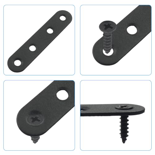 12 Pcs Flat Brackets, 2.99" x 0.63", Stainless Steel - size: 16*78 mm
