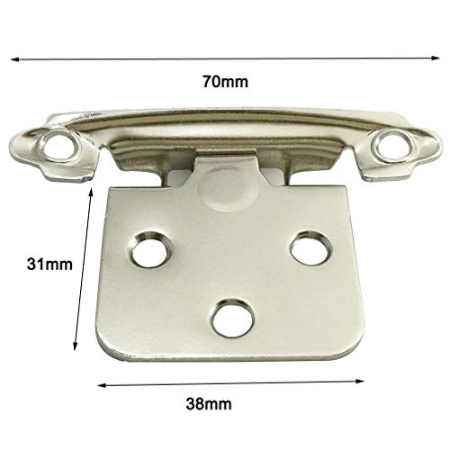 Traditional Cabinet Hinge Variable Overlay 10 Pack Bright Nicke - size: Bright Nickel