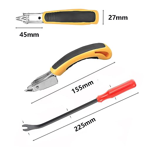 Upholstery and Construction Staple Remover Tools Set Including Cutting Plier, Tack Pullers, Carpet Remover for Removing Nail and Staple on Furniture, Floor, Wooden Case, Carton, Photo Frame (4 PCS) - size: 4 PCS