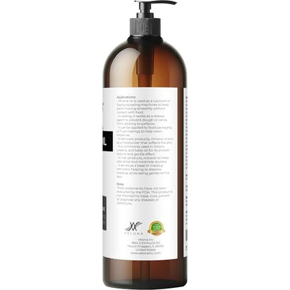 velona Mineral Oil 70 Viscosity NF - 32 fl oz, USP Grade, with Pump - size: 32 Ounce