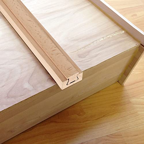 6 PCS 35cm/13.78Inch Wooden Drawer Slides Bottom Mount, Classic Traditional Wood Center Guide Track Bottom Mount with Slide Glides, Replacement Inforcement Part for Drawer - size: 13.8in-6PCS