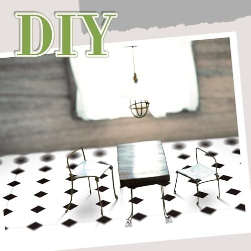 Flutesan 12 Pcs Miniature Dollhouse Wallpaper, Diamond Shape - style: Diamond Shape