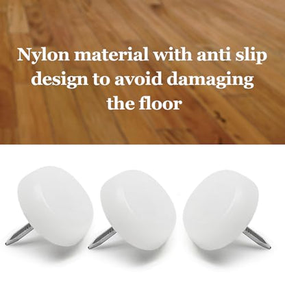 40Pcs 0.71 Inch/18mm Nail in Furniture Glides Furniture Sliders