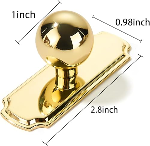 khtumeware 10-Pack Heavy Duty Solid Backplate for Cabinet Knobs Polished Brass Drawer Knobs with Backplate Suitable for Dresser and Kitchen Cabinet Hardware. - color: Polished Brass
