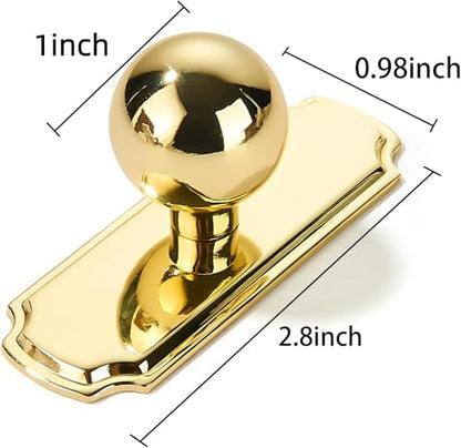 khtumeware 10-Pack Heavy Duty Solid Backplate for Cabinet Knobs Polished Brass Drawer Knobs with Backplate Suitable for Dresser and Kitchen Cabinet Hardware. - color: Polished Brass