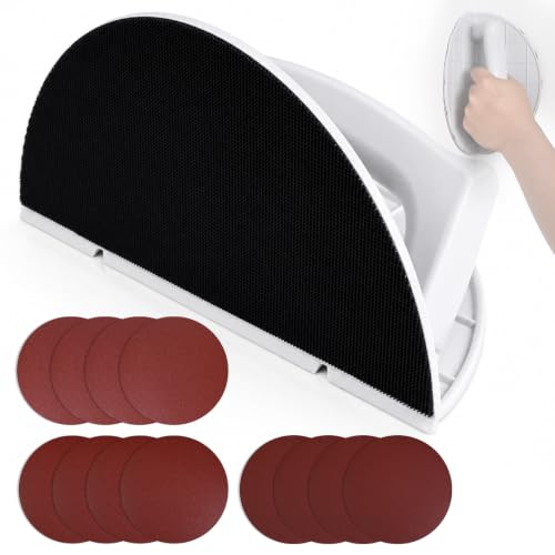 Drywall Corner Sander, Sanding Tool with 12 PCS Hook and Loop Sanding Discs - style: Drywall Corner Sander