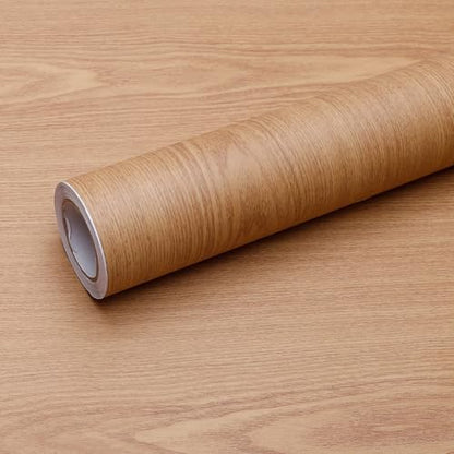Wood Grain Contact Paper Peel and Stick Wallpaper Self Adhesive Wall Paper for Furniture Countertop Drawer Shelf Liner Cabinet Waterproof Easy to Clean 23.6" X 393" - color: Teak, size: 23.6"W x 393"L