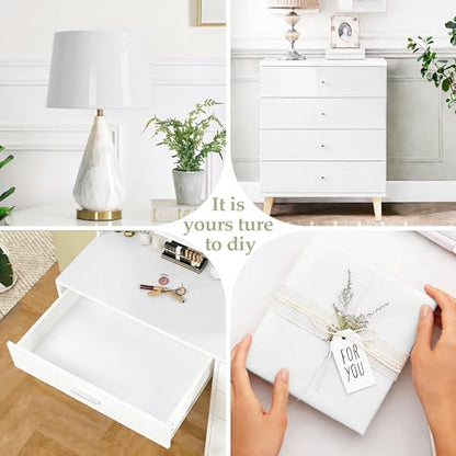 White Contact Paper Glossy Shiny Peel and Stick Wallpaper for Countertops - color: White, size: 15.7" x 393