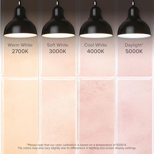 Smart Tiles Peel and Stick backsplash, Stacked Powder Pink, 11.43"x9" - color: Powder Pink