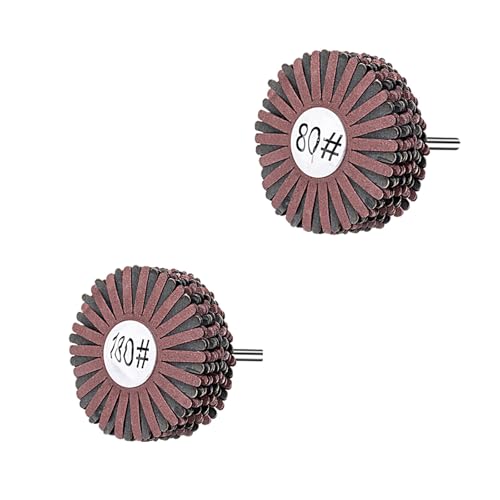 Abrasive Flap Wheel 80 Grit & 180 Grit 1/4 Inch Shank for Woodworking Root Carving Furniture Polishing,Mop Sander Sanding,Sanding Mops Woodworking Removing of Paint,Rust and Corrosion - style: 80#+180#