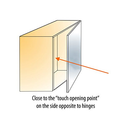 Rok Hardware Slim Brushed Nickel Drawer Cabinet Door Push Touch Latch Kitchen Home (2 Pack, Linear) - size: Linear