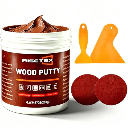 9.87 oz Walnut Wood Filler Putty - Stainable, Paintable - color: 9.87oz Walnut