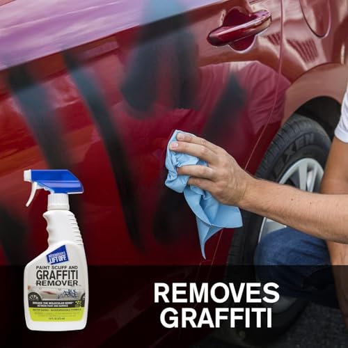 Motsenbocker’s Lift Off 45406-4PK 16-Ounce Paint Scuff and Graffiti Remover Easily Removes Paint Scuffs, Spray Paint, Acrylic from Multiple Surfaces Vehicles, Brick, Boats, Concrete, Pack of 4 , white - size: 16 Fl Oz (Pack of 4)