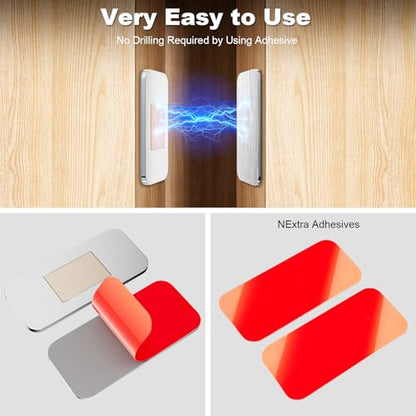 PHIXBEAR 12 Pack Cabinet Magnets for Closure, Stainless Steel Cabinet Latch Easy to Install with Double Sided Tape for Kitchen Cabinets, Bathroom, RV Drawer Magnets, Thickness 0.08in - size: 12 Pack - Silver