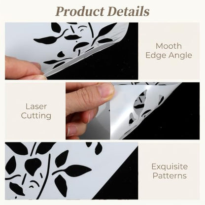Large Reusable Stencils for Painting Vine Flower Swirl Stencils