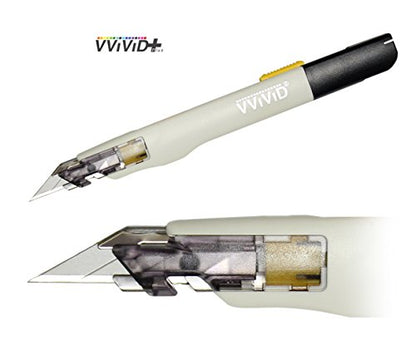 VViViD Premium Retractable Precision Balanced Multi-Use Craft Utility Knife for Vinyl, Paper and Hobby Cutting (3 pieces)