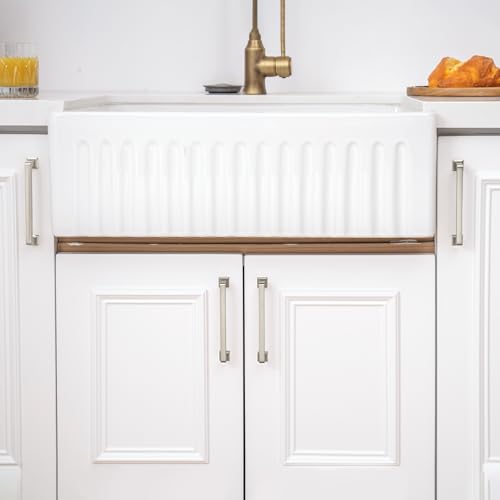 homdiy 20 Pack 6-1/4 Inch Brushed Nickel Cabinet Pulls, Solid Zinc Alloy - color: Brushed Nickel, size: 6-1/4" Hole Center