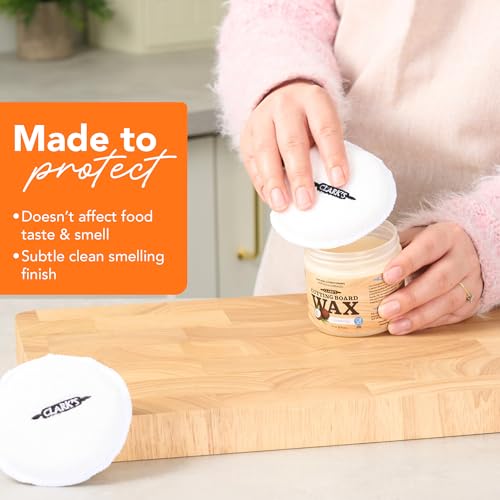 CLARK'S Coconut Cutting Board Finishing Kit - Refined Coconut Oil (12oz), Wax (6oz), Applicator and Buffing Pad - Butcher Block Oil and Wax - style: Coconut Oil Extracts