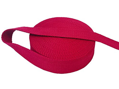 1 Inch Cotton Webbing 10 Yards Cotton Strap for Tote Canvas Bags Crafts Sewing (2002 Burgundy) - color: 2002 burgundy