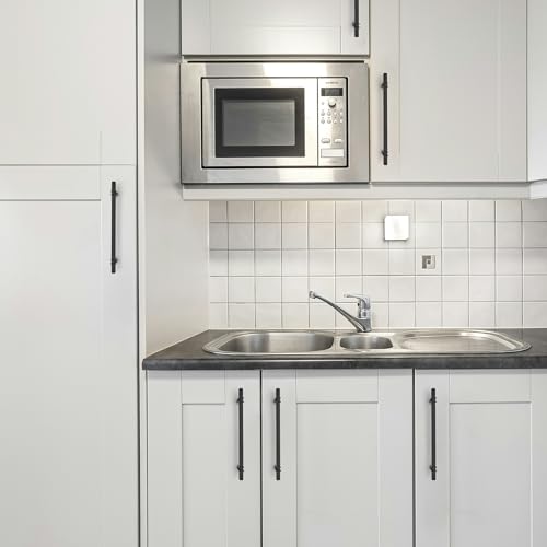 HOME EDIT 25 Pack 7-1/2 inch Black Cabinet Handles, Kitchen Cabinet Handles Matte Black Drawer Pulls Zinc Alloy Square Bar Kitchen Pulls - color: Black, size: 7-1/2 Inch Hole Center