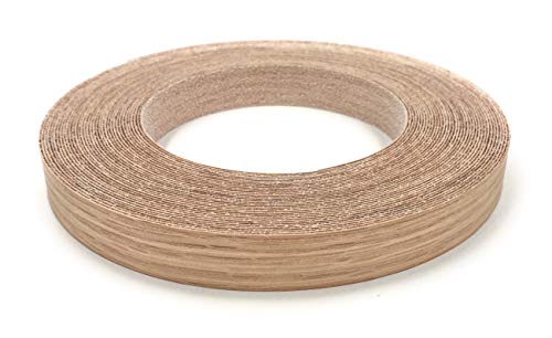 Edge Supply Red Oak 1-1/2 in x 25 ft Roll – Pre-Glued Iron-On Wood Veneer Tape – Wood Veneer Edge Banding Tape with Hot Melt Adhesive, Smooth Sanded Finish Ideal for Furniture & DIY, Made in USA - color: Red Oak, size: 1-1/2 in x 25 ft