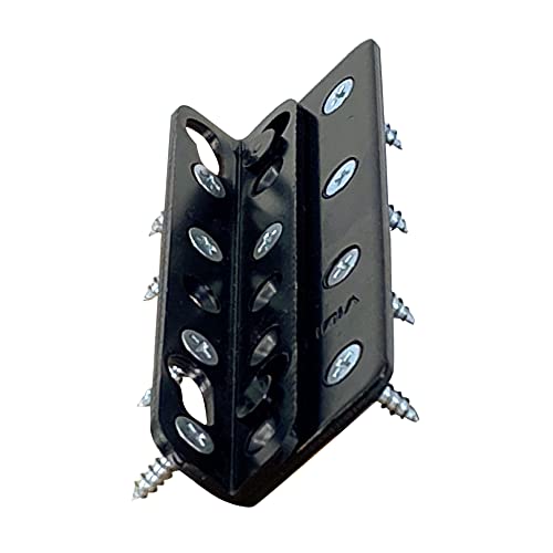 Set of 4 - No Mortise Bed Frame Brackets - Connects Headboard & Footboard to Side Rails - Screws & Instructions Included (Pack of 2) - size: Full (Pack of 2)