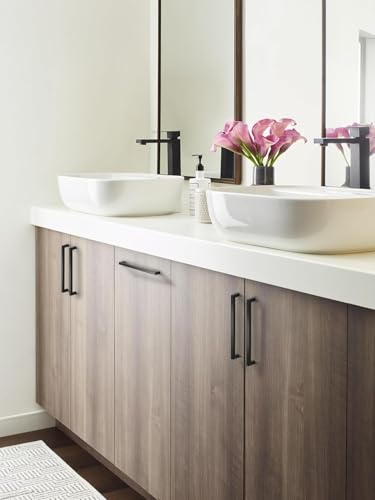 Amerock 7-9/16" Monument Matte Black Drawer Pull - color: Matte Black, size: 7-9/16 Inch (192 mm) Center-to-Center