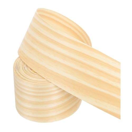 PATIKIL Pine Edge Banding, 3 Inch x 25 ft Wood Veneer Tape Pre-glued Flexible Plywood Edge Banding with Hot Melt Adhesive for Furniture Restoration - color: Pine, size: 3 Inch x 25 ft