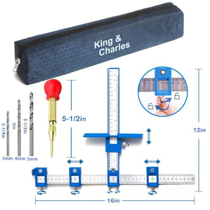 King&Charles Cabinet Hardware Jig&Auto Center Punch&Point Drill Bits - style: ORIGINAL-ABS