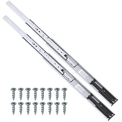 Pair of 18" Rok Hardware Soft Close Drawer Slides, Full Extension, Ball Bearing, 100 lb Weight Capacity - Available in 12", 14", 16", 18", 20", 22" and 24" Lengths - size: 18 Inch