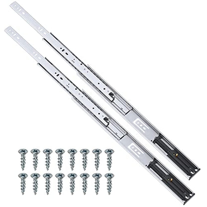 Pair of 18" Rok Hardware Soft Close Drawer Slides, Full Extension, Ball Bearing, 100 lb Weight Capacity - Available in 12", 14", 16", 18", 20", 22" and 24" Lengths - size: 18 Inch