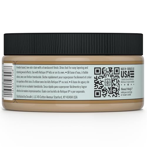 Retique It Water-Based Gel Stains (8oz, Pecan) - color: 60 Pecan, size: 8oz Stain