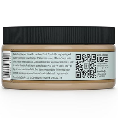 Retique It Water-Based Gel Stains (8oz, Pecan) - color: 60 Pecan, size: 8oz Stain