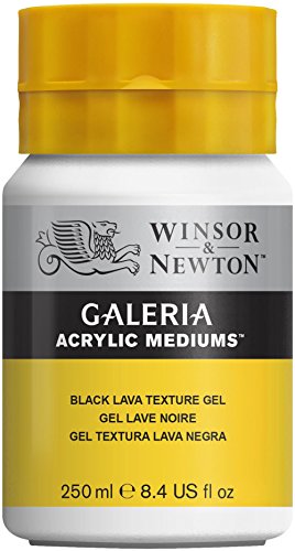 Winsor & Newton Galeria Acrylic Black Lava Texture Gel, 8.4-oz (250ml) Jar - color: Black Lava Texture Gel, style: 8.4-oz