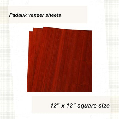 Padauk Veneer 12" X 12", 3-Piece