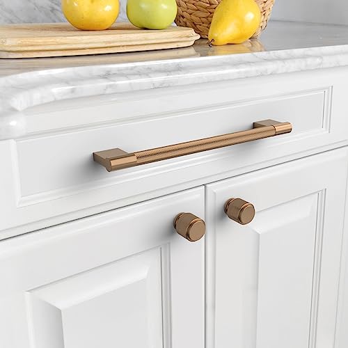 Asidrama 10 Pack 7.5 inch Champagne Bronze Knurled Cabinet Handles - color: Champagne Bronze, size: 7.5" Hole Center(192mm)